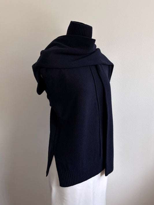 LONG SLEEVE TIED SWEATER